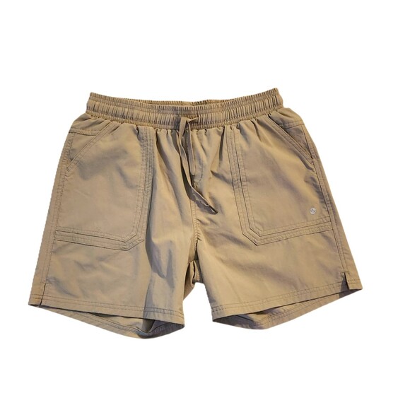 Willit Shorts Beige UPF 50+ Quick Dry Elastic Waist Drawstring Womens Medium - Picture 1 of 6